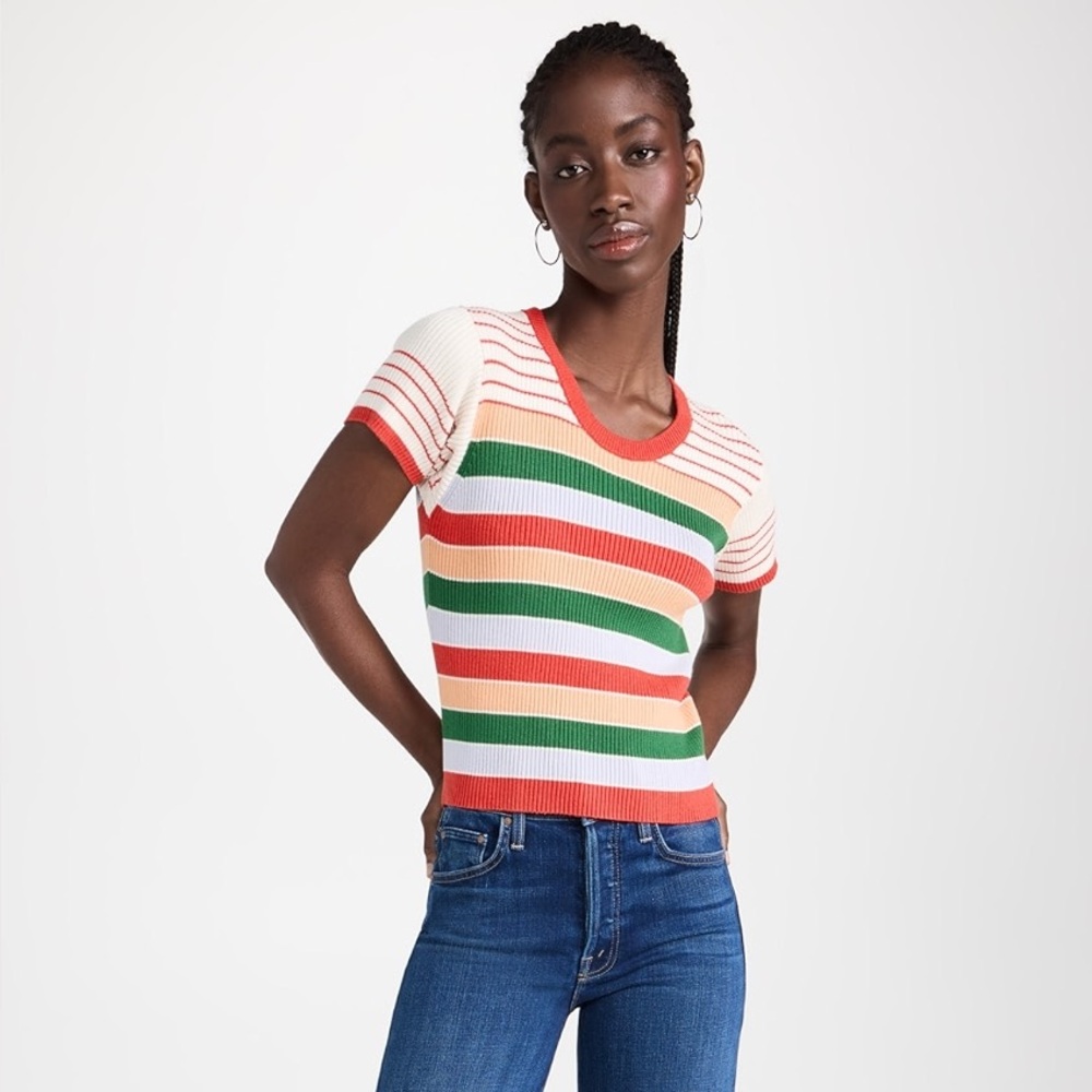 MOTHER The Itty Bitty Scoop Neck Tee Large - Picture 3 of 8